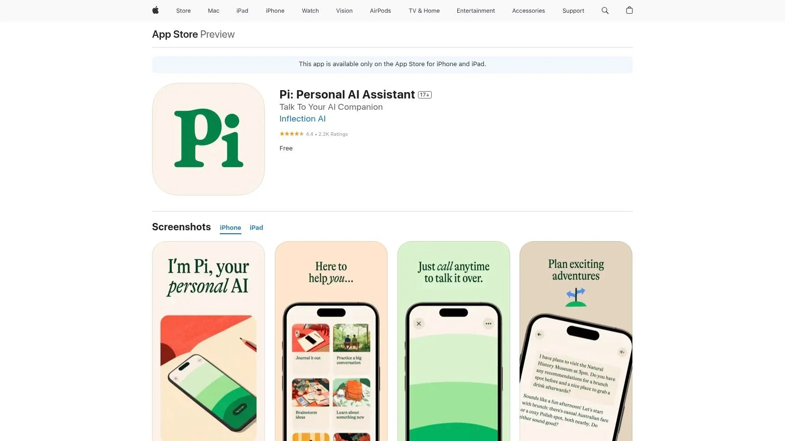 Pi by Inflection (Personal AI)