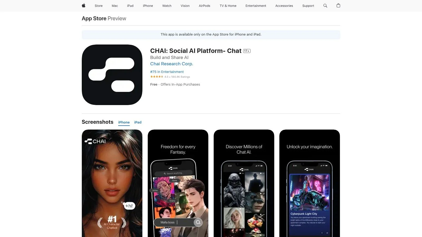 Chai – Social AI Platform
