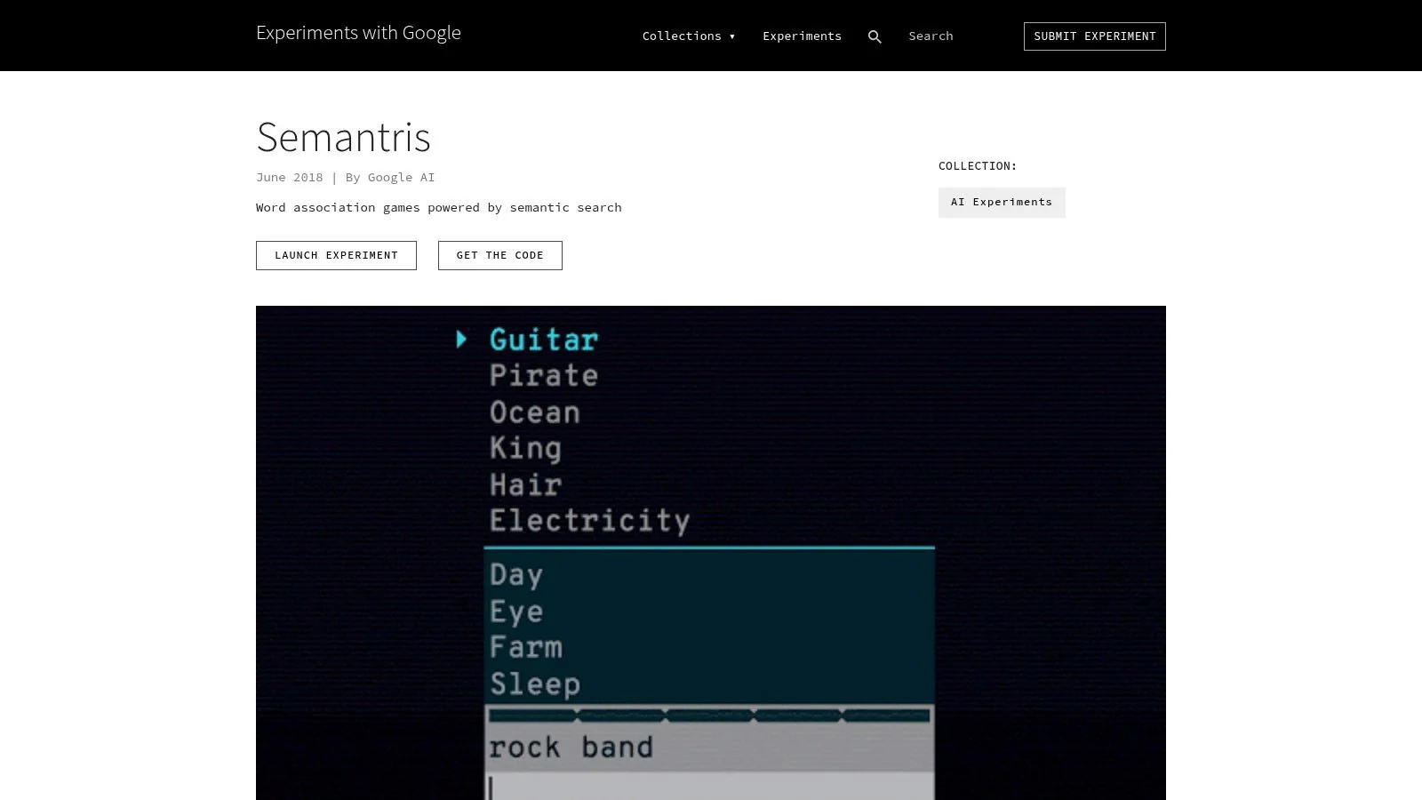 Semantris (Google AI)